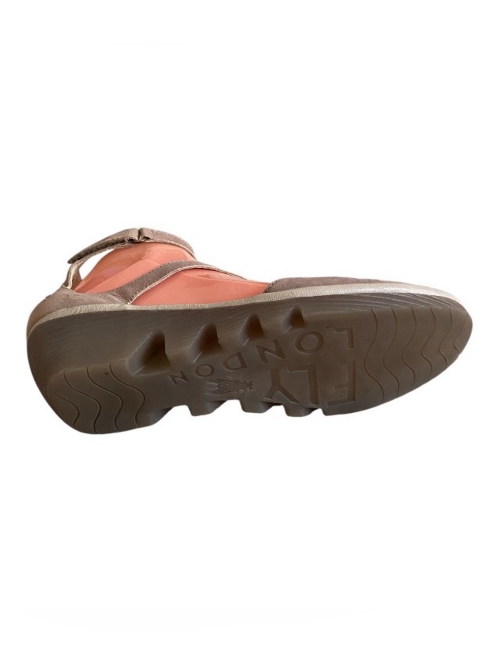 Fly London cupido khaki suede closed toe ankle strap wedge shoes - Picture 5 of 8